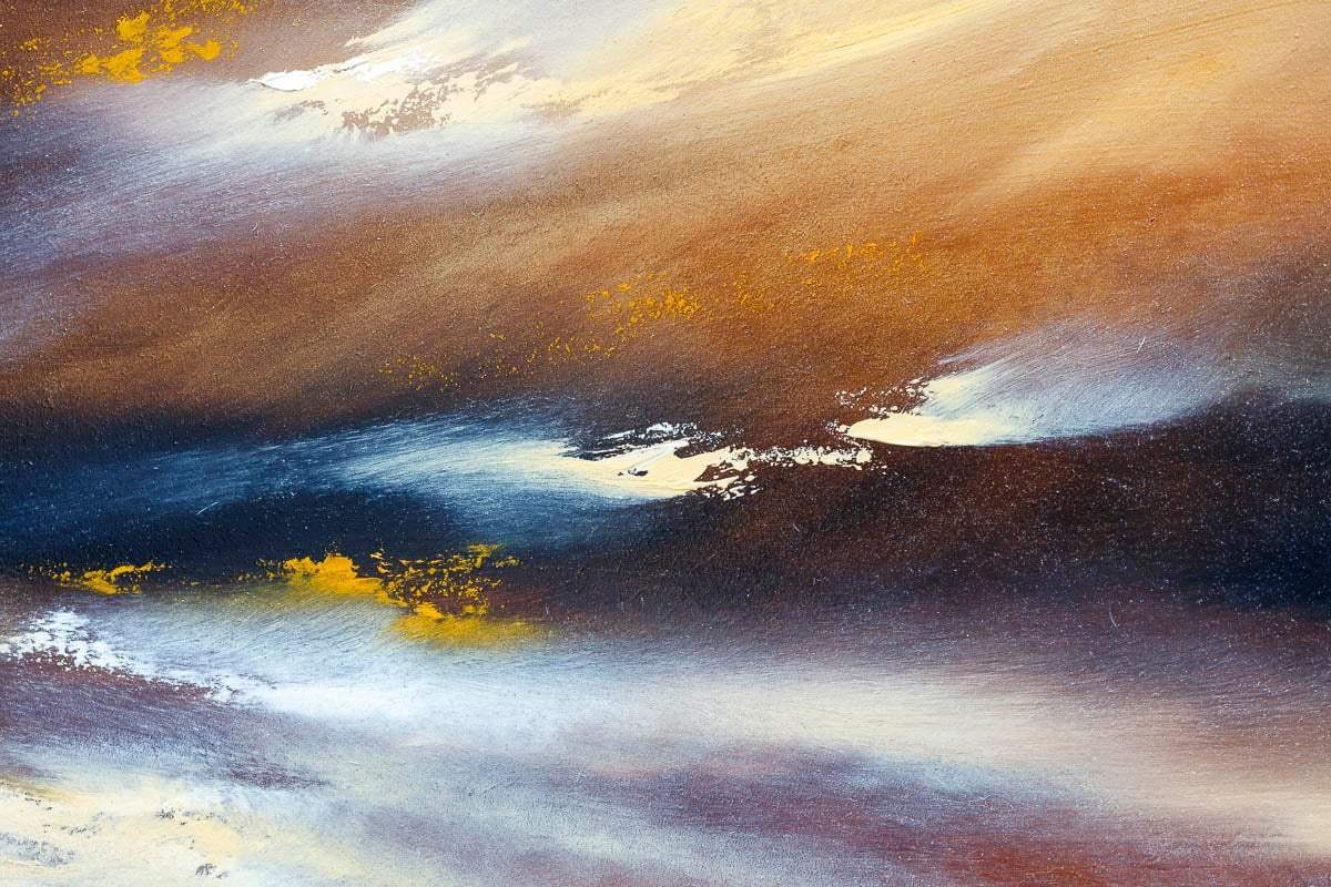 Golden Skies - Original - SOLD by artist Hamish Herd - Wyecliffe Galleries