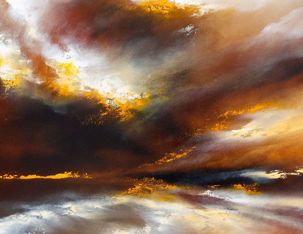 Golden Skies - Original - SOLD by artist Hamish Herd - Wyecliffe Galleries