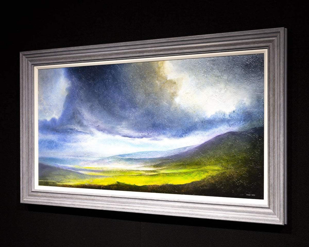 Grey Clouds Over the Green Valley - Original - SOLD by artist Hamish Herd - Wyecliffe Galleries