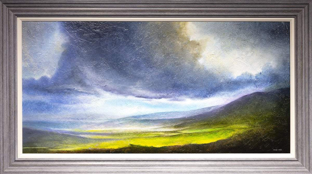 Grey Clouds Over the Green Valley - Original - SOLD by artist Hamish Herd - Wyecliffe Galleries