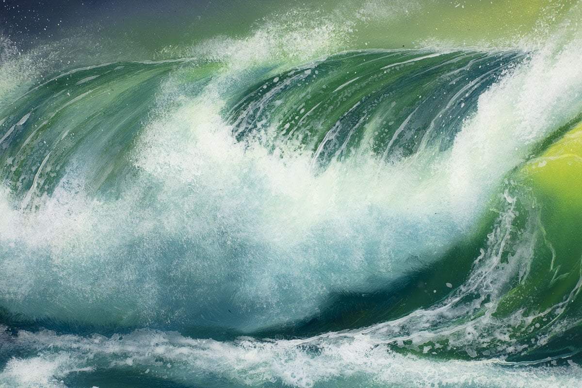 Ocean Waves - Original - SOLD by artist Hamish Herd - Wyecliffe Galleries