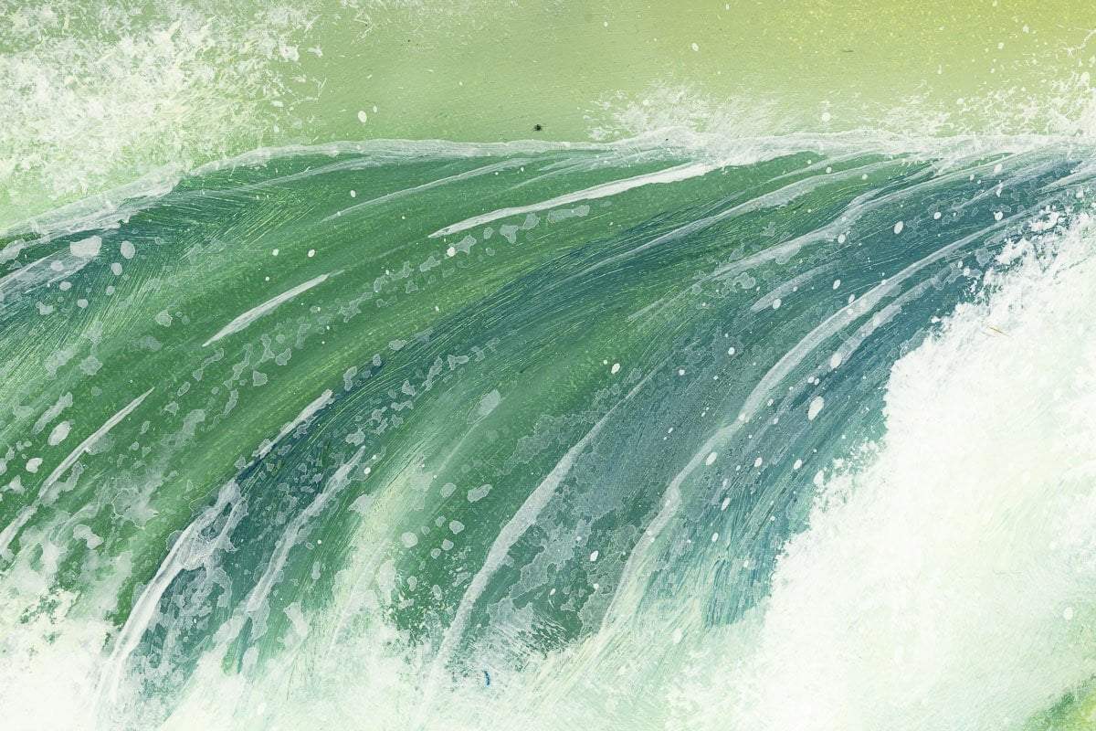 Ocean Waves - Original - SOLD by artist Hamish Herd - Wyecliffe Galleries