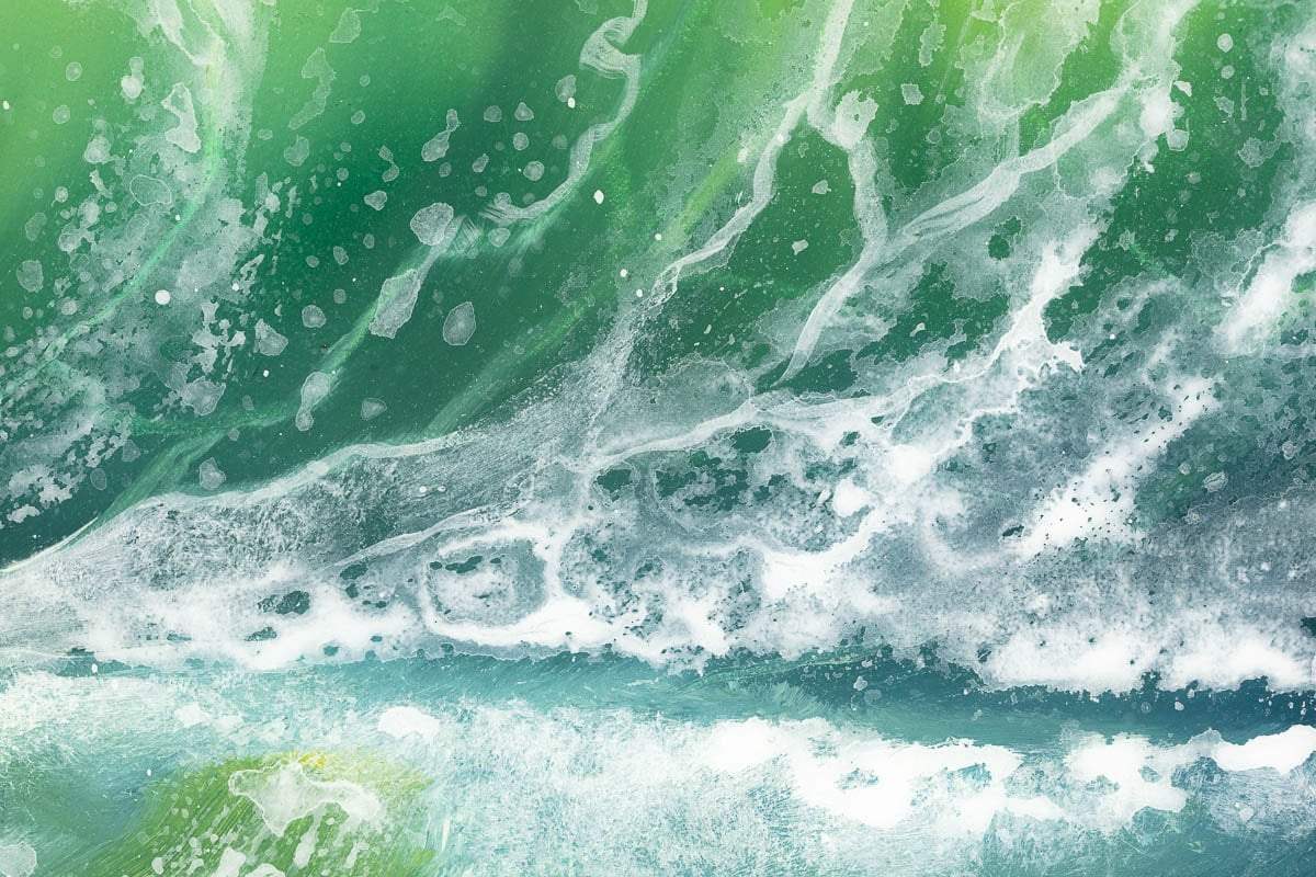 Ocean Waves - Original - SOLD by artist Hamish Herd - Wyecliffe Galleries