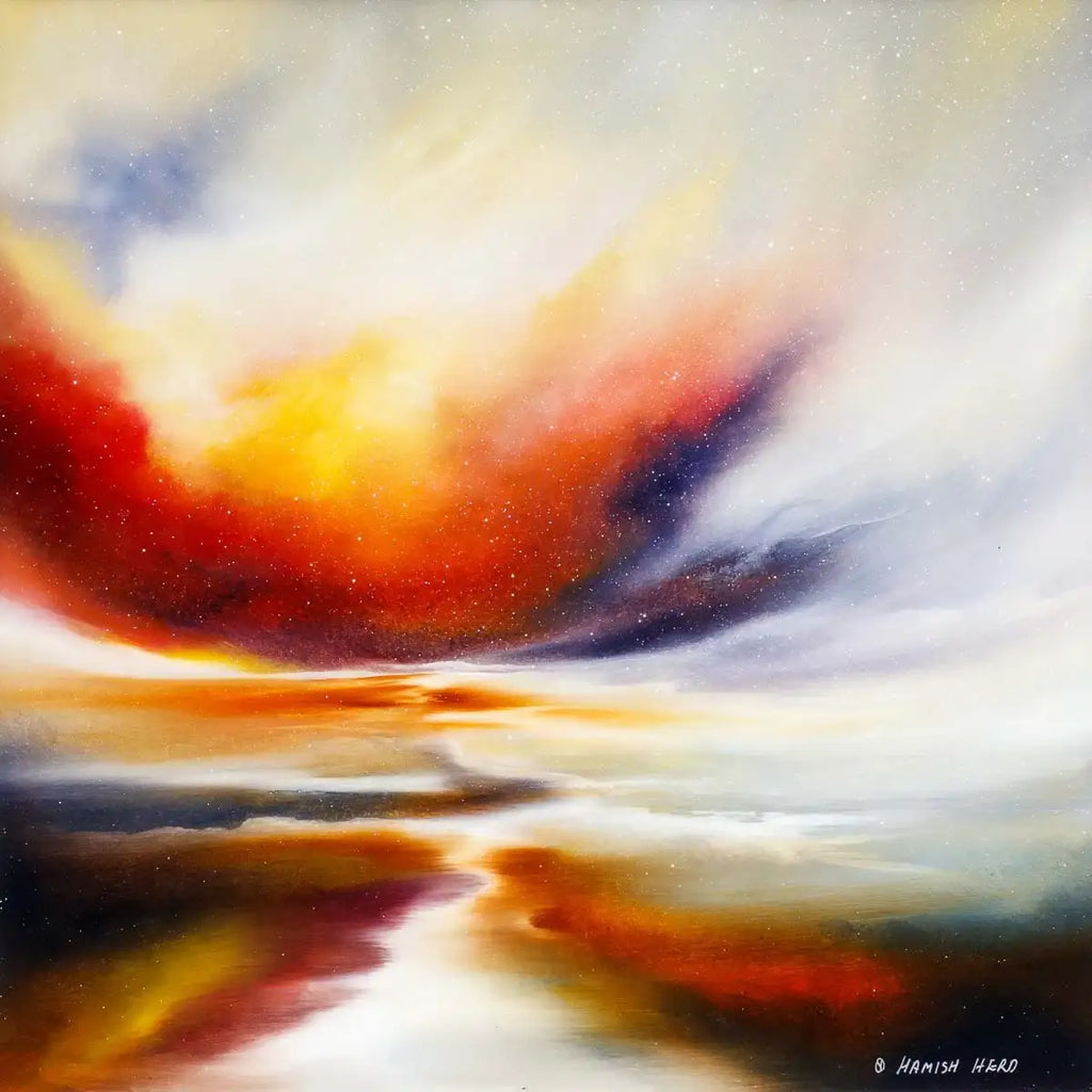 Sunset Bay - Original - SOLD by artist Hamish Herd - Wyecliffe Galleries