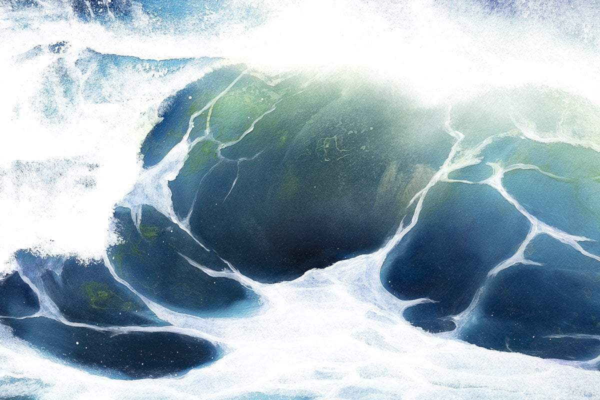 Waves Crashing - Original - SOLD by artist Hamish Herd - Wyecliffe Galleries