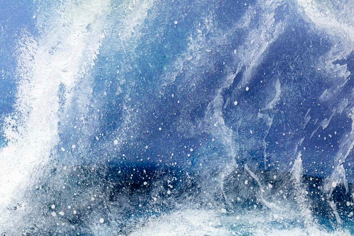 Waves Crashing - Original - SOLD by artist Hamish Herd - Wyecliffe Galleries