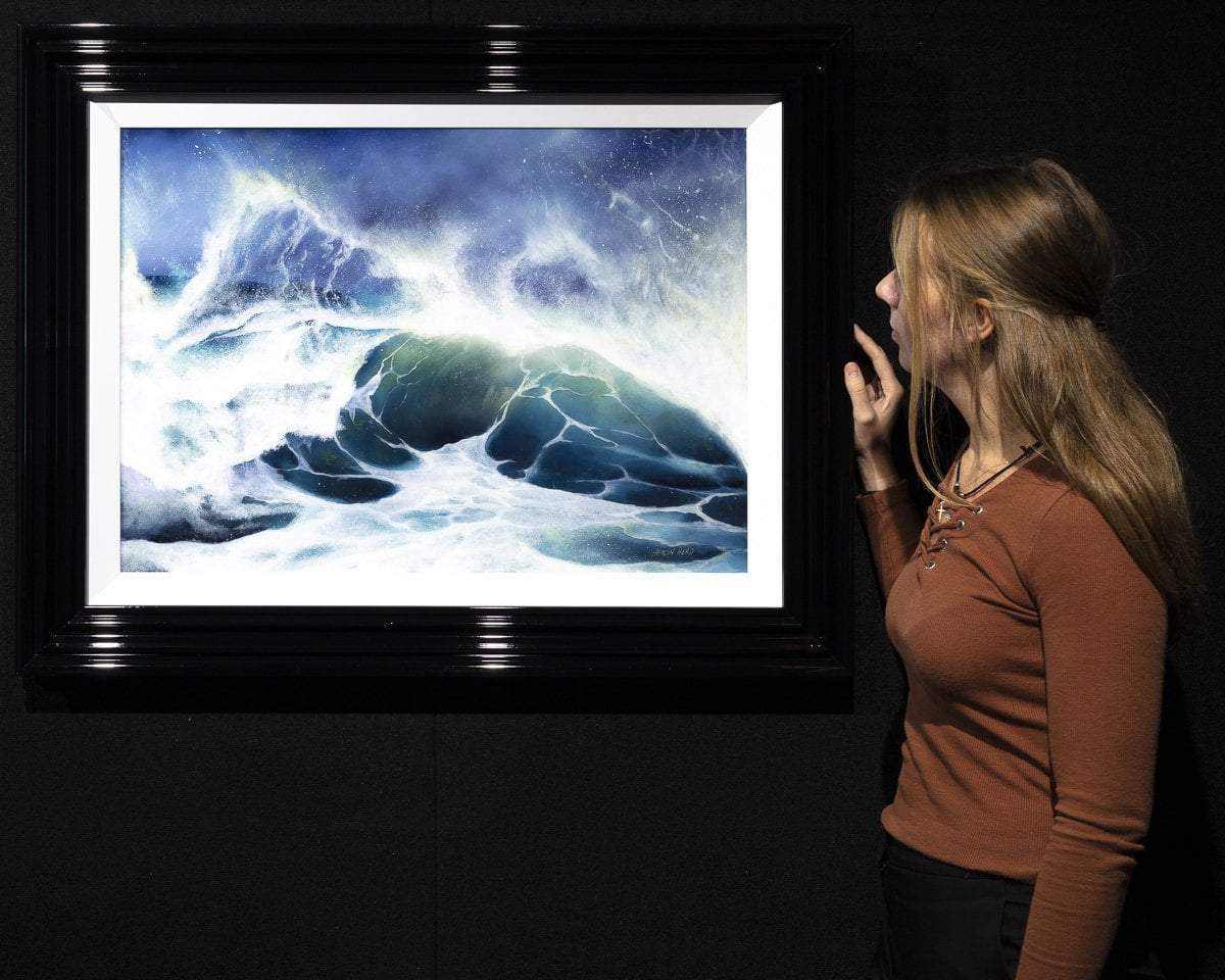 Waves Crashing - Original - SOLD by artist Hamish Herd - Wyecliffe Galleries