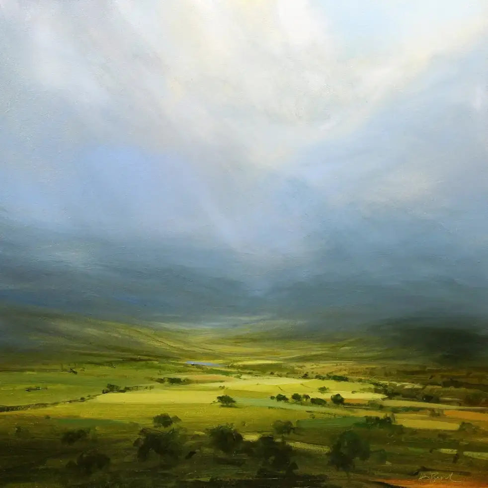 Mist Covered Hills - SOLD by artist Harry Brioche - Wyecliffe Galleries