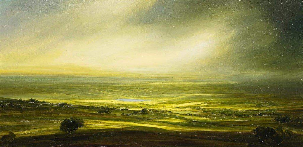 Over The Fields - Original - SOLD by artist Harry Brioche - Wyecliffe Galleries