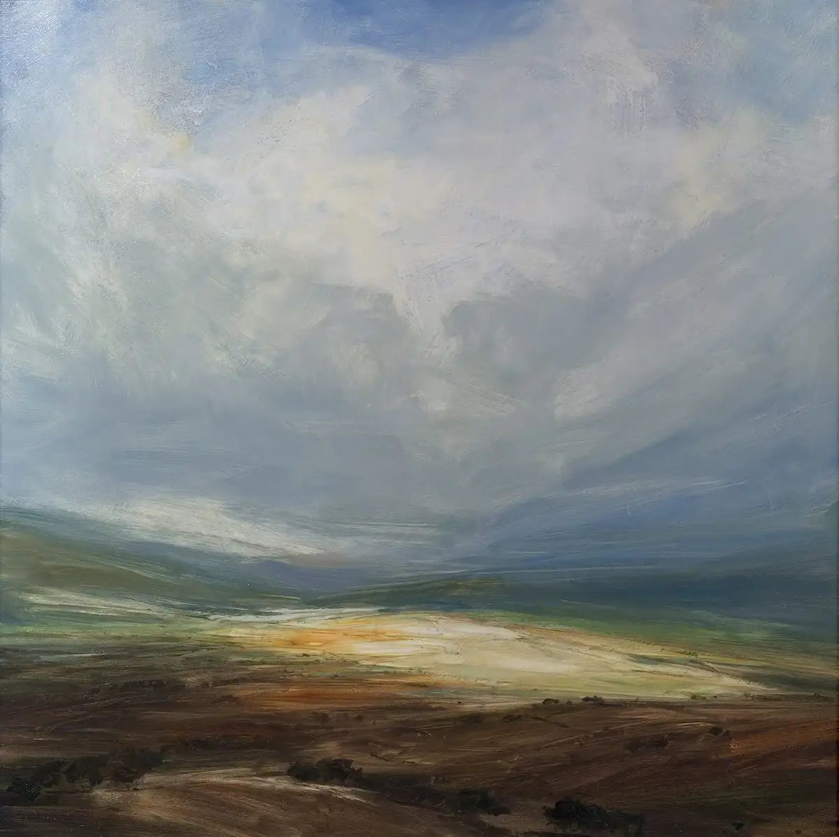 Sunlit Hills - Original - SOLD by artist Harry Brioche - Wyecliffe Galleries