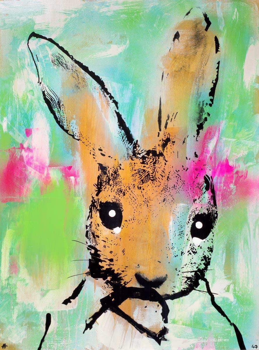 Sorry Vert-Rose - Original - SOLD by artist Harry Bunce - Wyecliffe Galleries