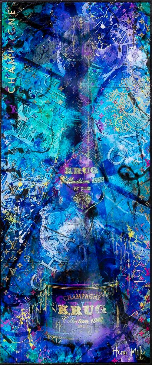 Blue Suede - Original - SOLD by artist Henri Miller - Wyecliffe Galleries