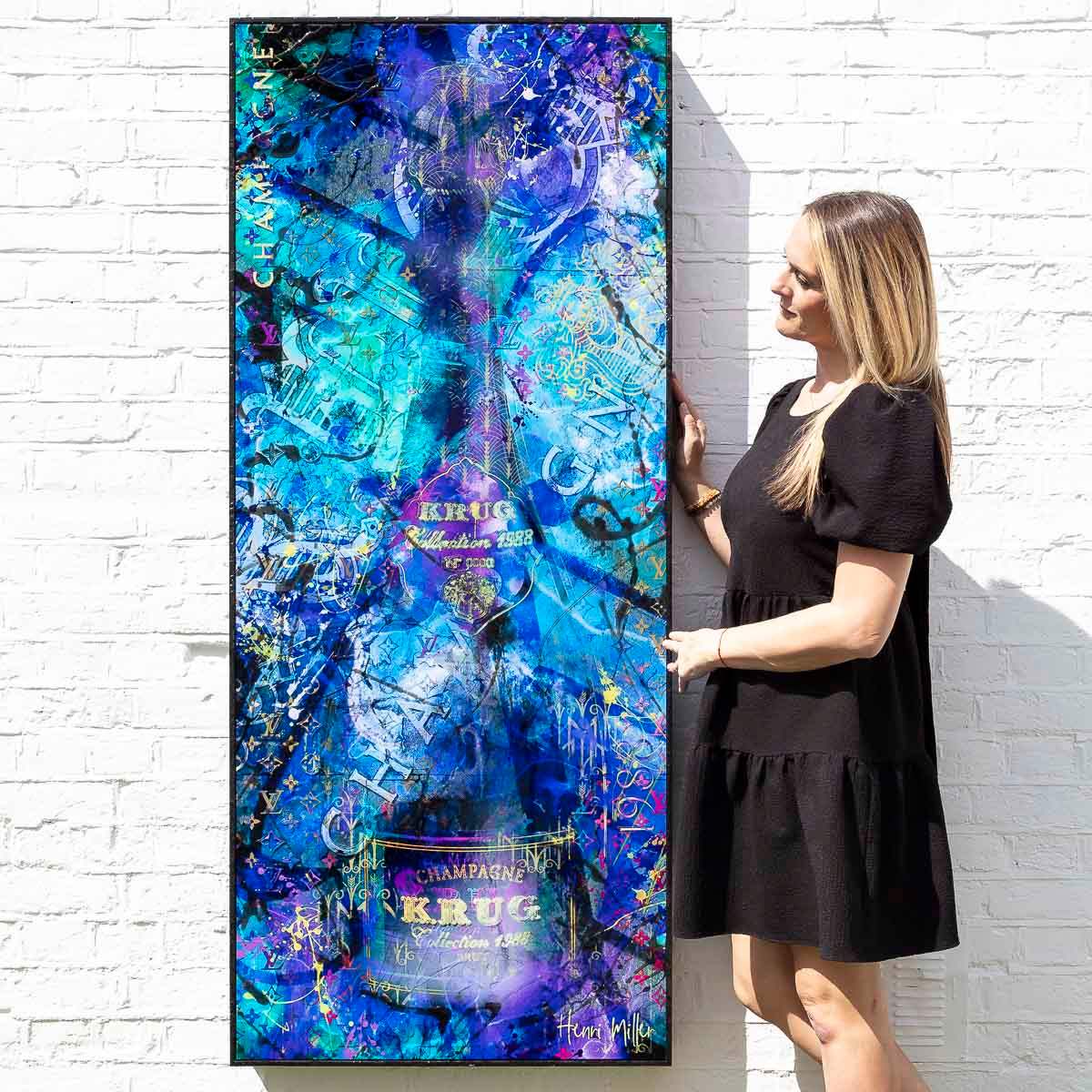 Blue Suede - Original - SOLD by artist Henri Miller - Wyecliffe Galleries