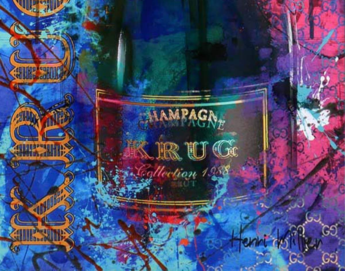'J'aime Le Champagne' - Edition SET by artist Henri Miller - Wyecliffe Galleries
