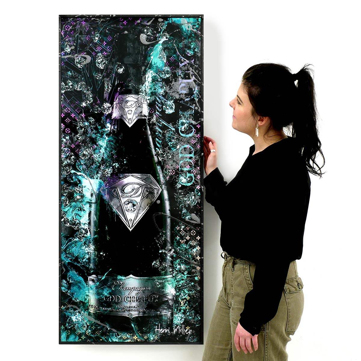 'J'aime Le Champagne' - Edition SET by artist Henri Miller - Wyecliffe Galleries