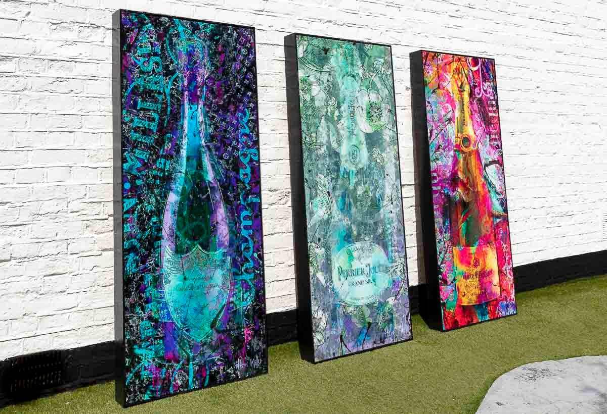 Rainbow Pop - Original - SOLD by artist Henri Miller - Wyecliffe Galleries