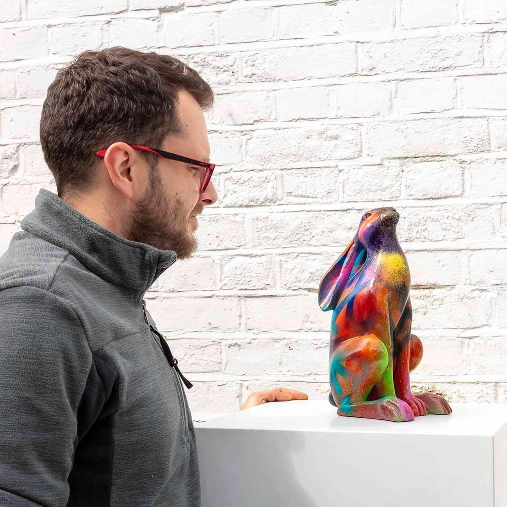 Hare I - Original Sculpture - SOLD by artist Jeremy Olsen - Wyecliffe Galleries