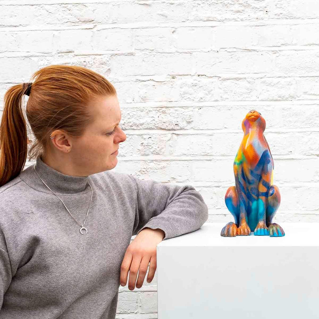 Hare II - Original Sculpture - SOLD by artist Jeremy Olsen - Wyecliffe Galleries