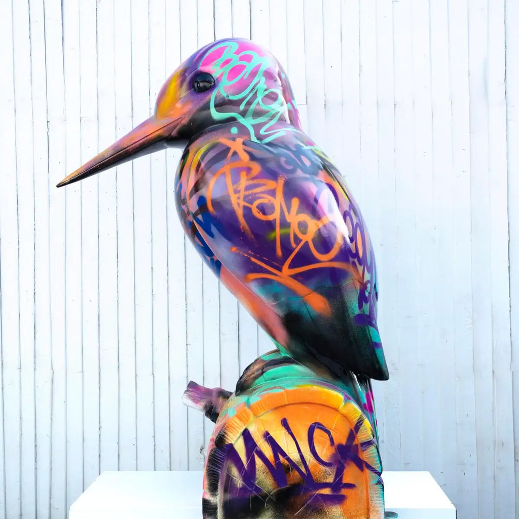 Kingfisher - Original Sculpture by artist Jeremy Olsen - Wyecliffe Galleries