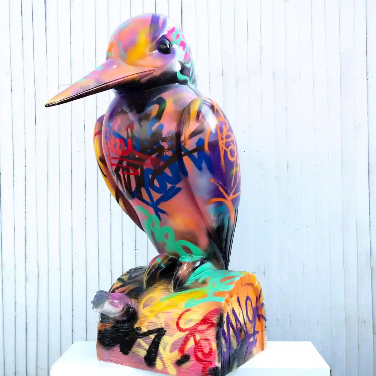 Kingfisher - Original Sculpture by artist Jeremy Olsen - Wyecliffe Galleries