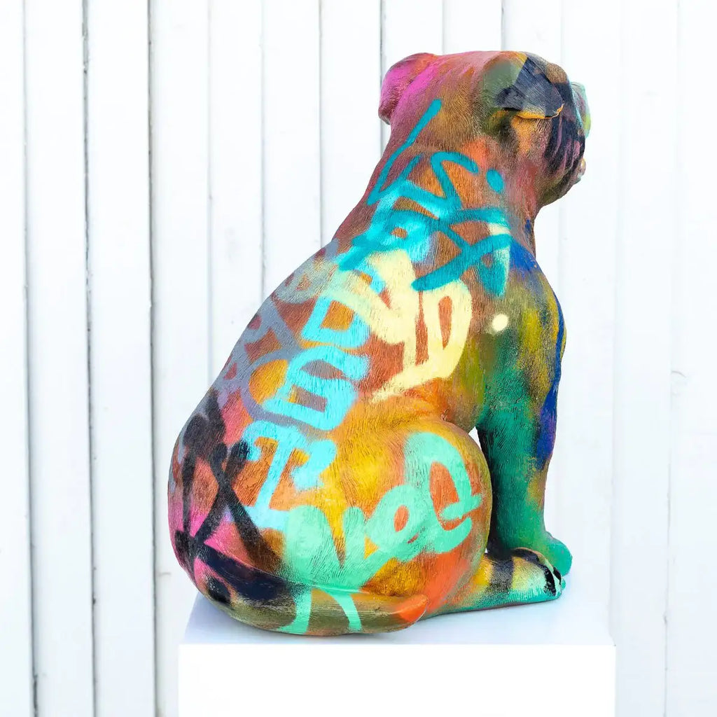 Pitbull - Original Sculpture SOLD by artist Jeremy Olsen - Wyecliffe Galleries