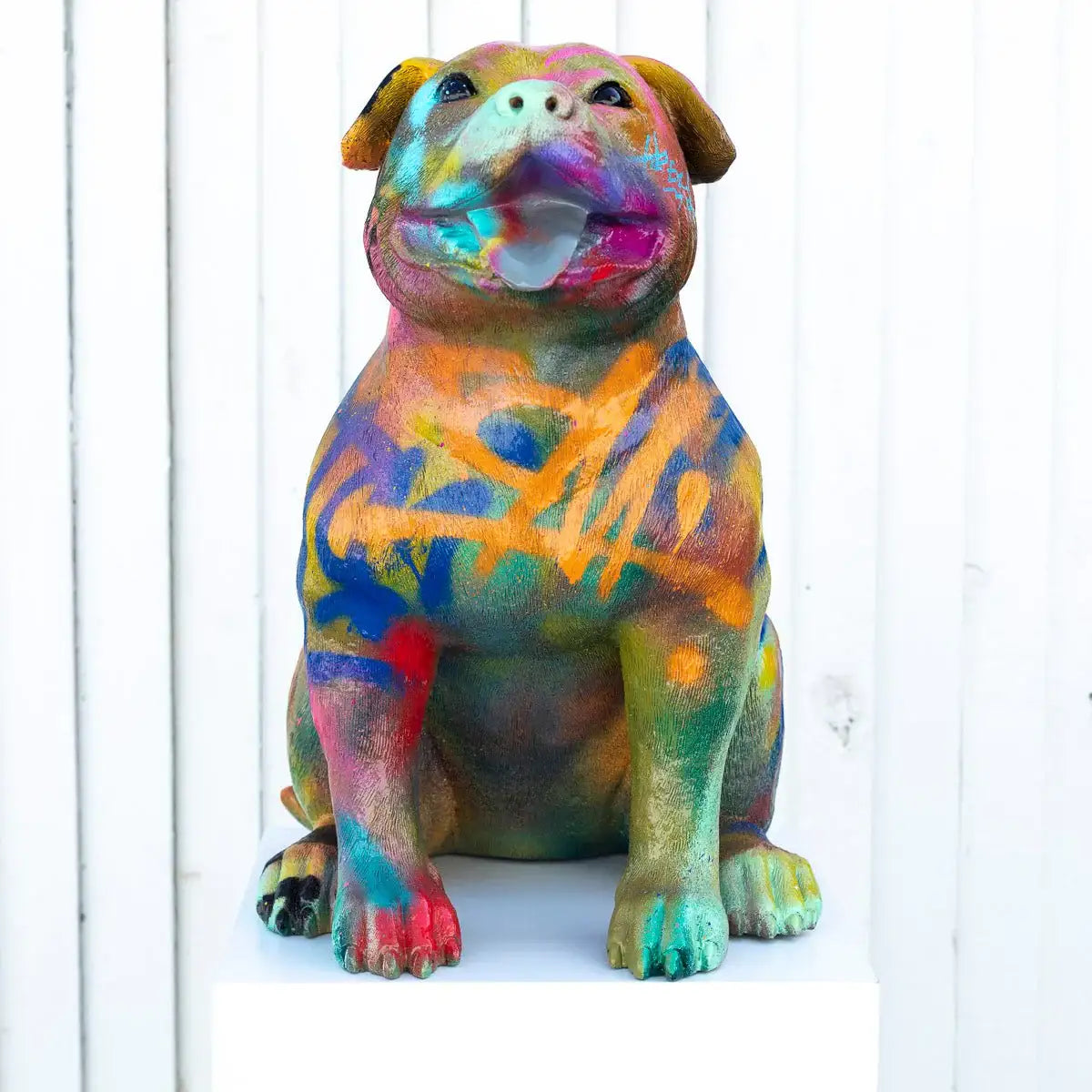 Pitbull - Original Sculpture SOLD by artist Jeremy Olsen - Wyecliffe Galleries