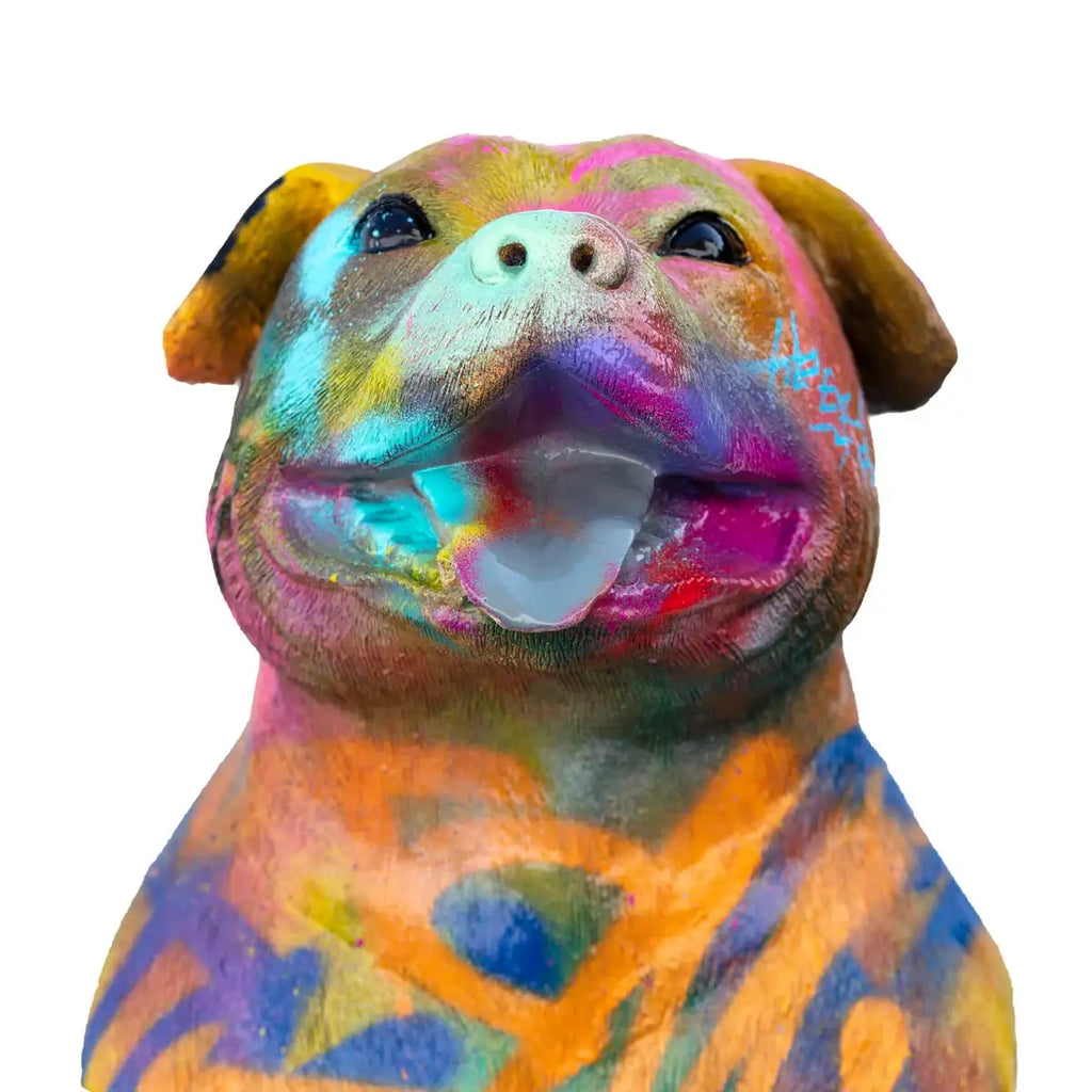 Pitbull - Original Sculpture SOLD by artist Jeremy Olsen - Wyecliffe Galleries
