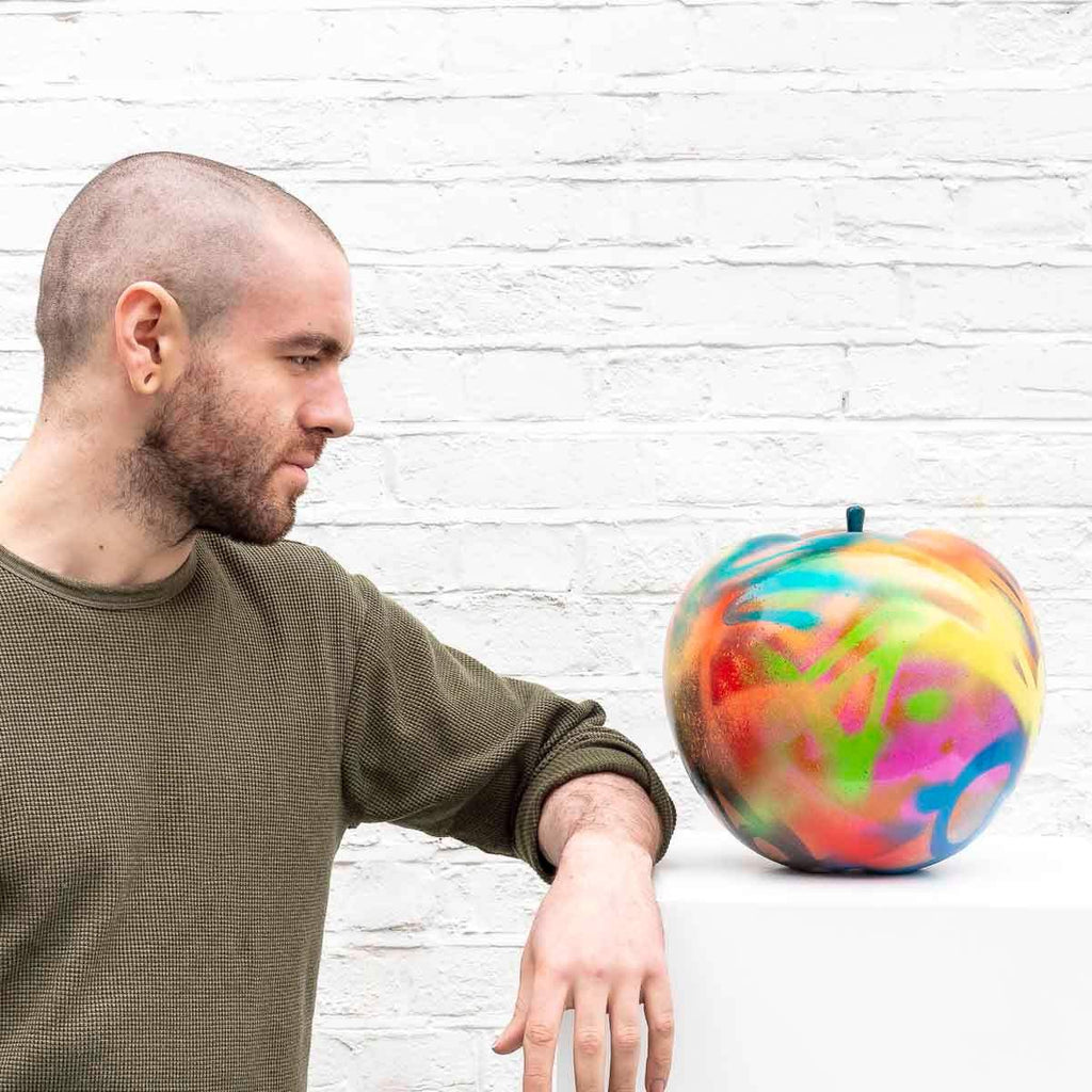 Small Apple III - Original Sculpture - SOLD by artist Jeremy Olsen - Wyecliffe Galleries