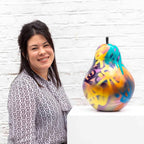 Small Pear II - Original Sculpture - SOLD by artist Jeremy Olsen - Wyecliffe Galleries