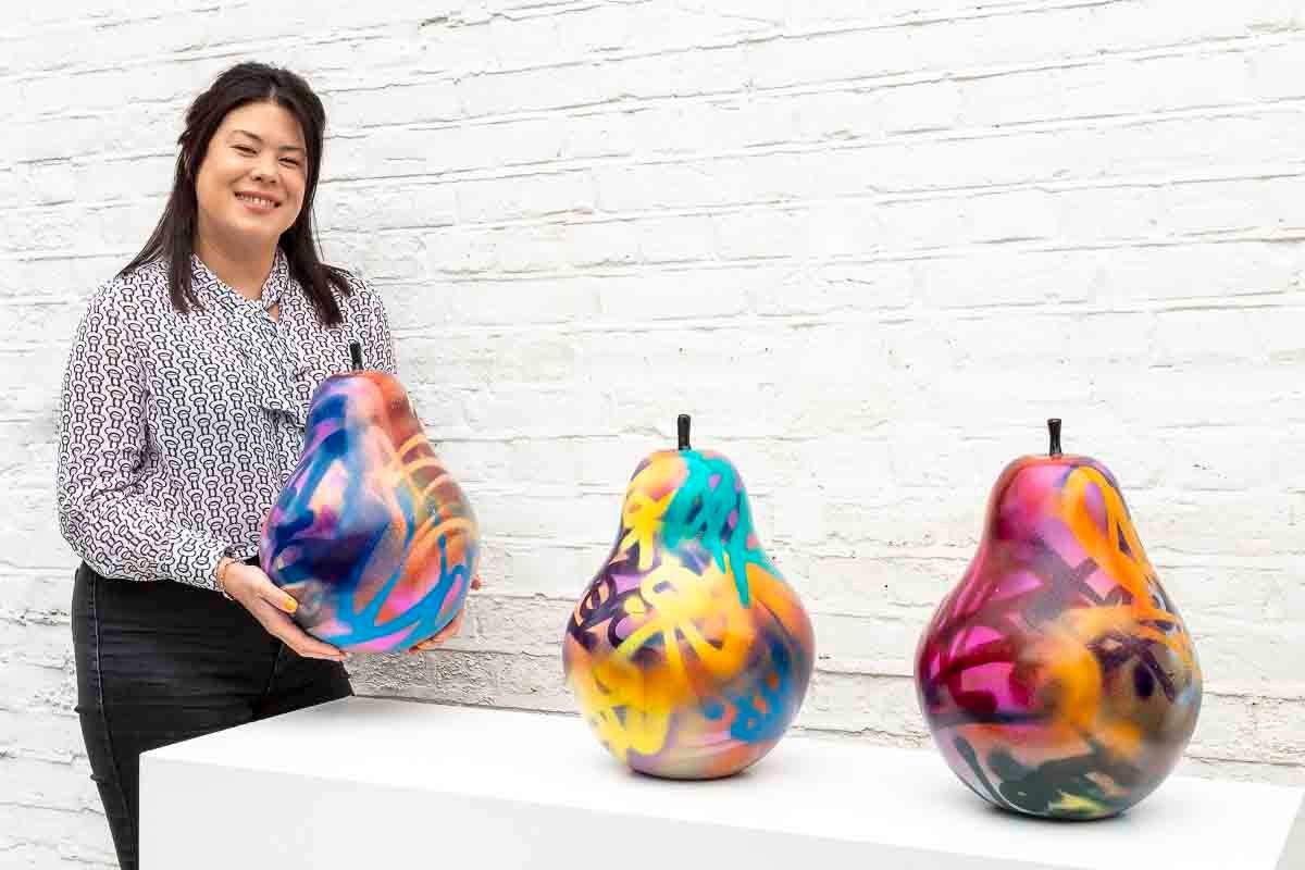 Small Pear II - Original Sculpture - SOLD by artist Jeremy Olsen - Wyecliffe Galleries