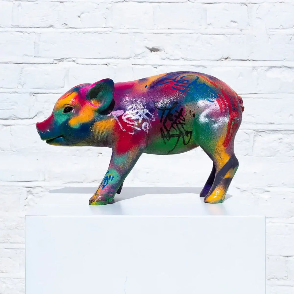 Small Piglet - Original Sculpture - SOLD by artist Jeremy Olsen - Wyecliffe Galleries