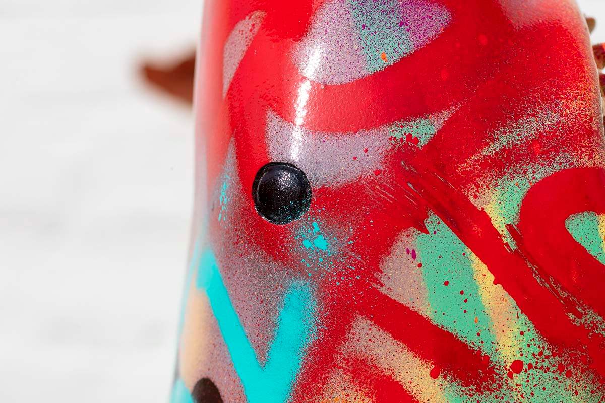 Small Shark Head I - Original Sculpture -SOLD by artist Jeremy Olsen - Wyecliffe Galleries