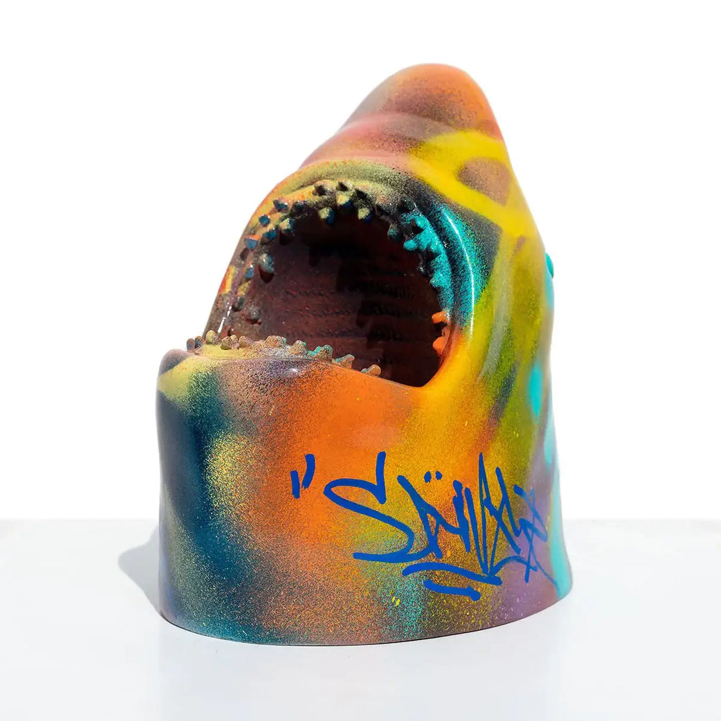 Small Shark Head I - Original Sculpture -SOLD by artist Jeremy Olsen - Wyecliffe Galleries