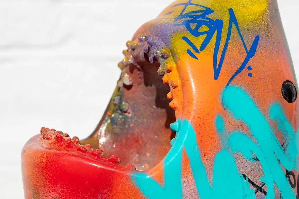 Small Shark Head II - Original Sculpture - SOLD by artist Jeremy Olsen - Wyecliffe Galleries