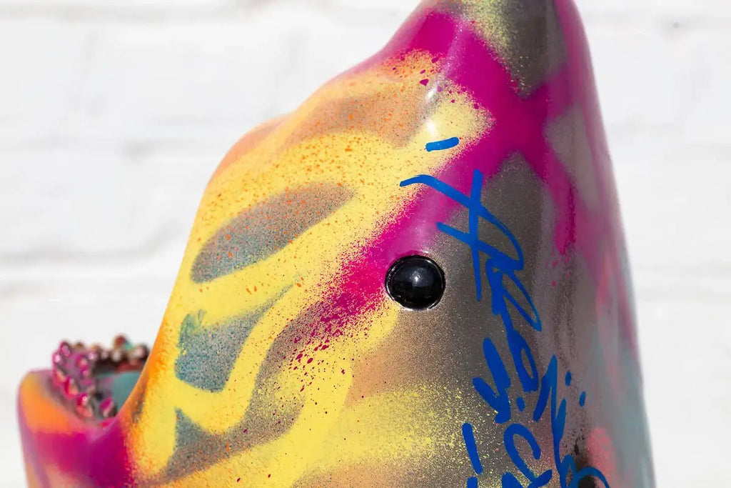 Small Shark Head III - Original Sculpture - SOLD by artist Jeremy Olsen - Wyecliffe Galleries