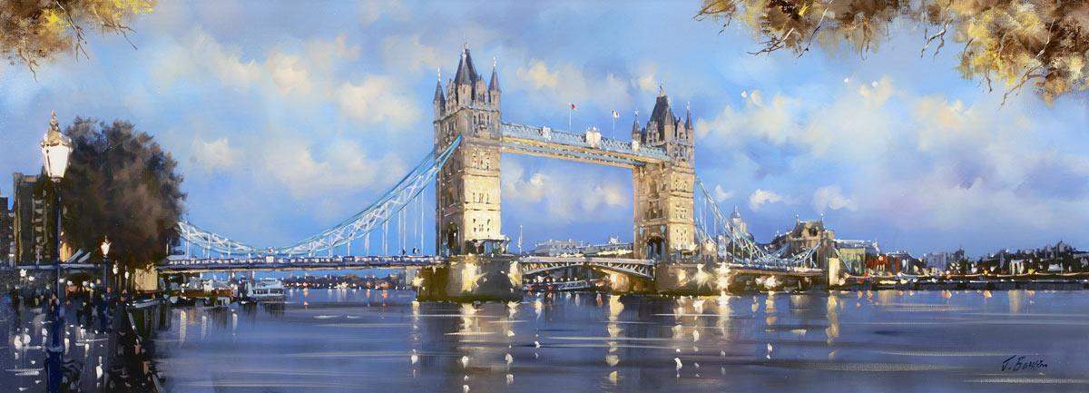 A River Walk - Original - SOLD by artist Joe Bowen - Wyecliffe Galleries