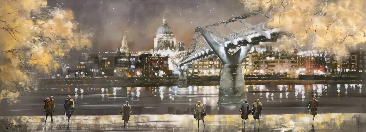 Across the Thames - SOLD by artist Joe Bowen - Wyecliffe Galleries