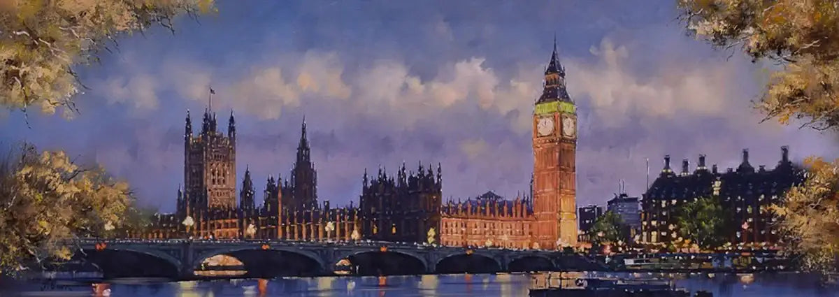 As Night Falls - Original - SOLD by artist Joe Bowen - Wyecliffe Galleries