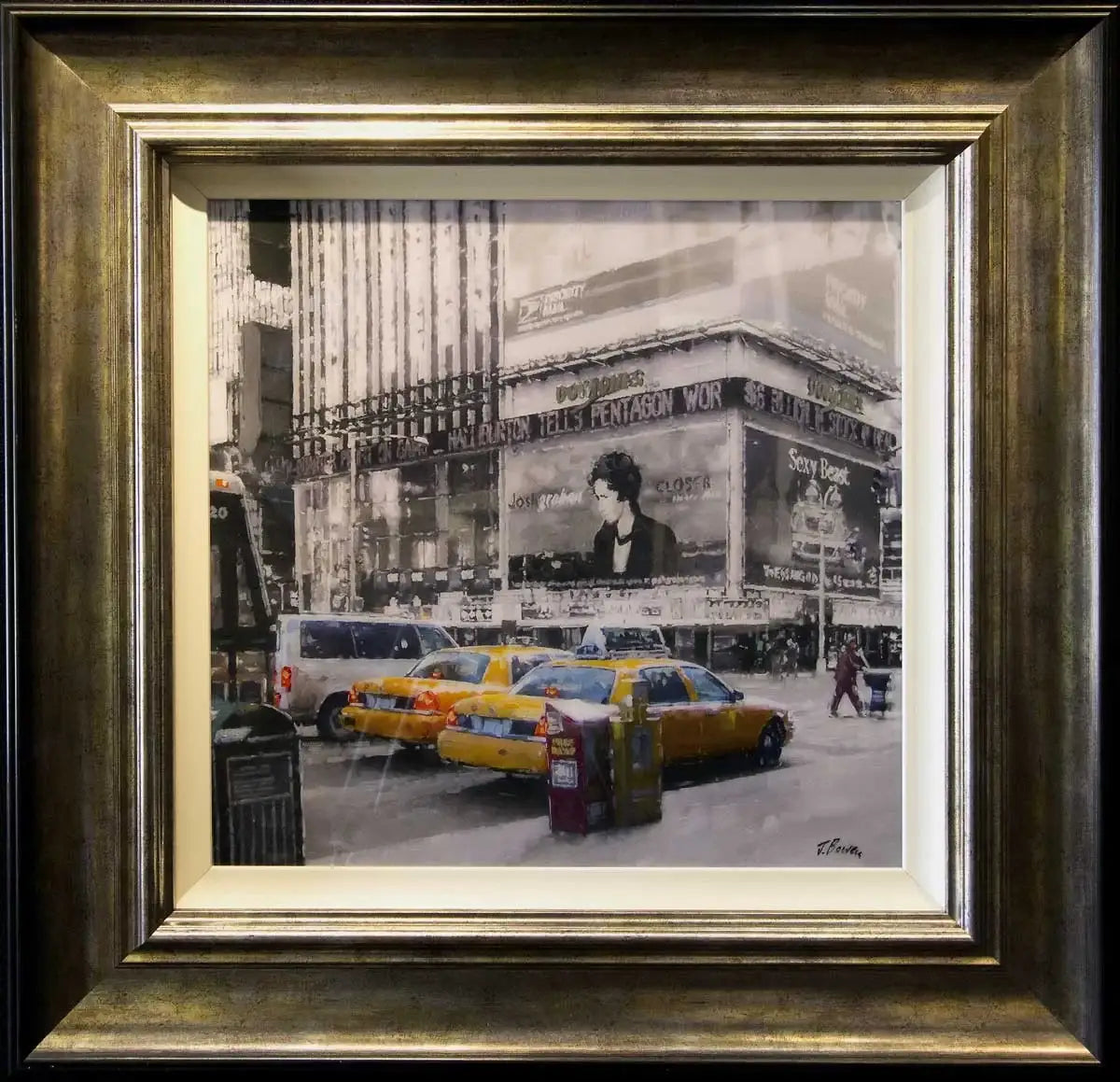 Billboards, New York - Original - SOLD by artist Joe Bowen - Wyecliffe Galleries