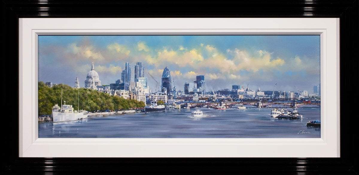 By The Thames - Original Joe Bowen Framed