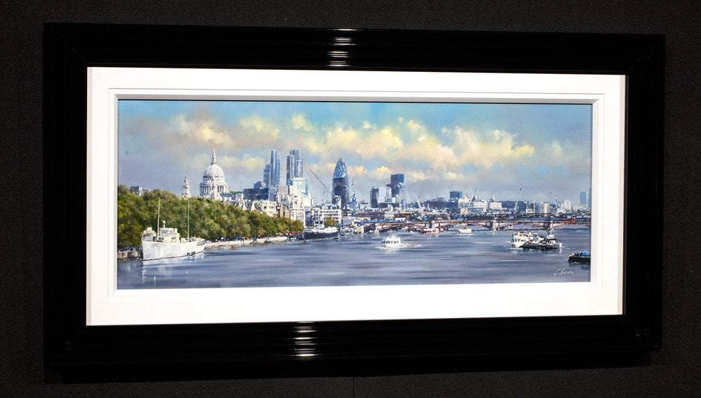 By The Thames - Original - SOLD by artist Joe Bowen - Wyecliffe Galleries