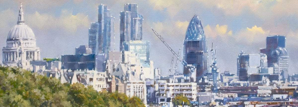 By The Thames - Original - SOLD by artist Joe Bowen - Wyecliffe Galleries