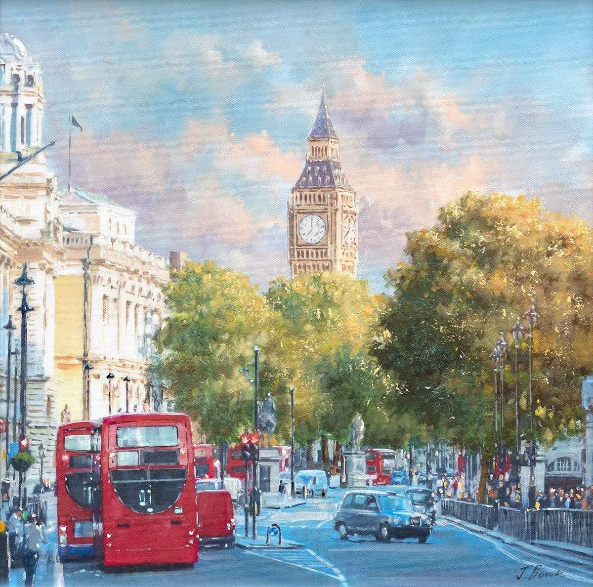Good Morning London - Original - SOLD by artist Joe Bowen - Wyecliffe Galleries