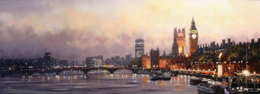 London Lights - SOLD by artist Joe Bowen - Wyecliffe Galleries
