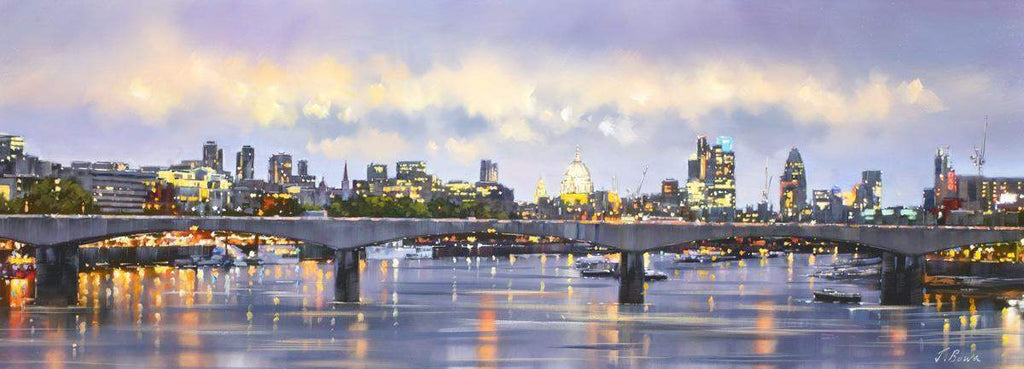 London Skyline - Original SOLD by artist Joe Bowen - Wyecliffe Galleries