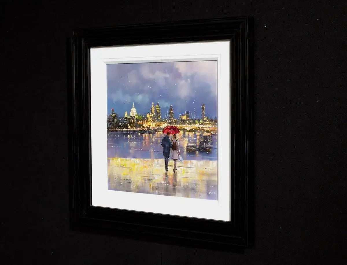 Moonlit Walk - Original - SOLD by artist Joe Bowen - Wyecliffe Galleries