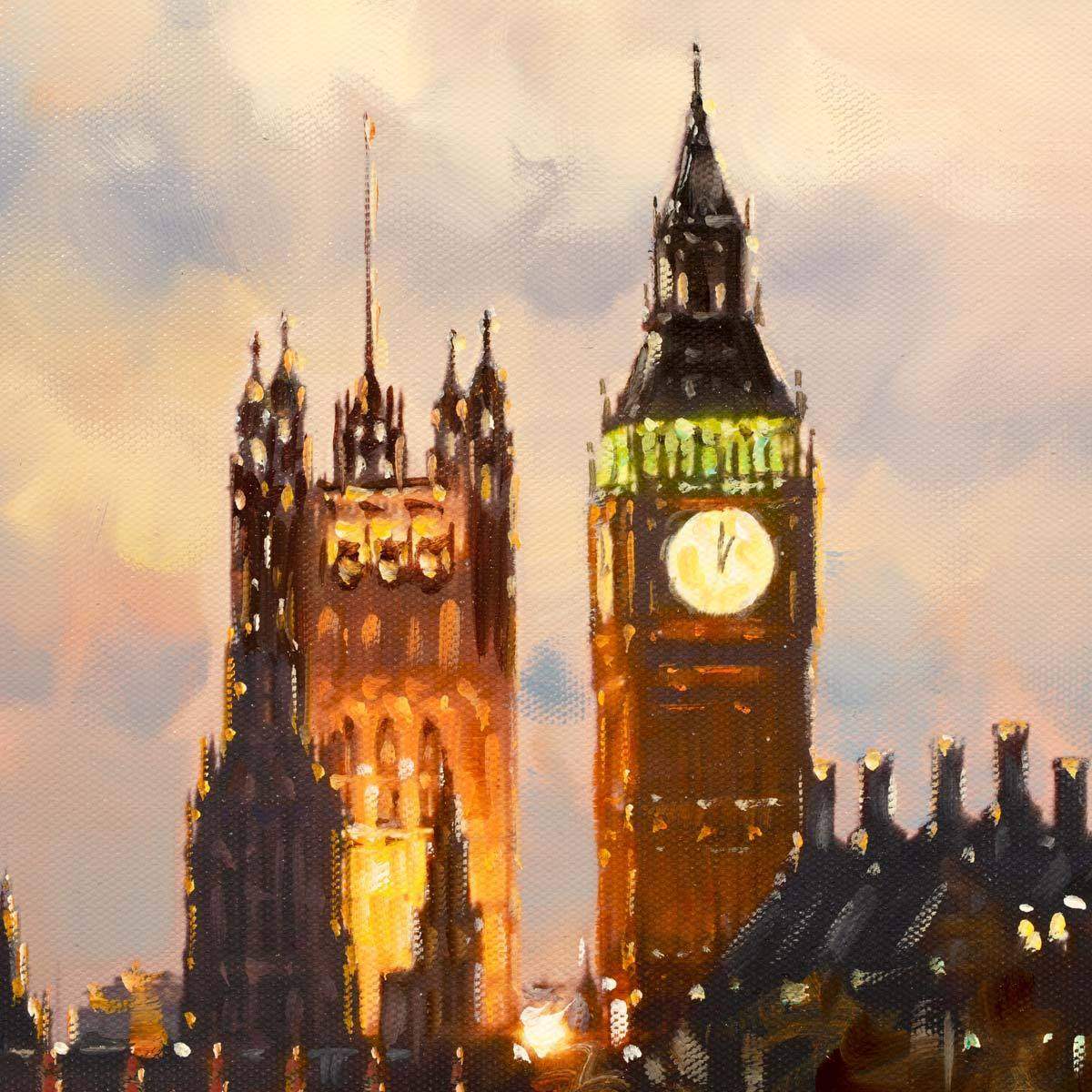 Parliament View - Original - SOLD by artist Joe Bowen - Wyecliffe Galleries