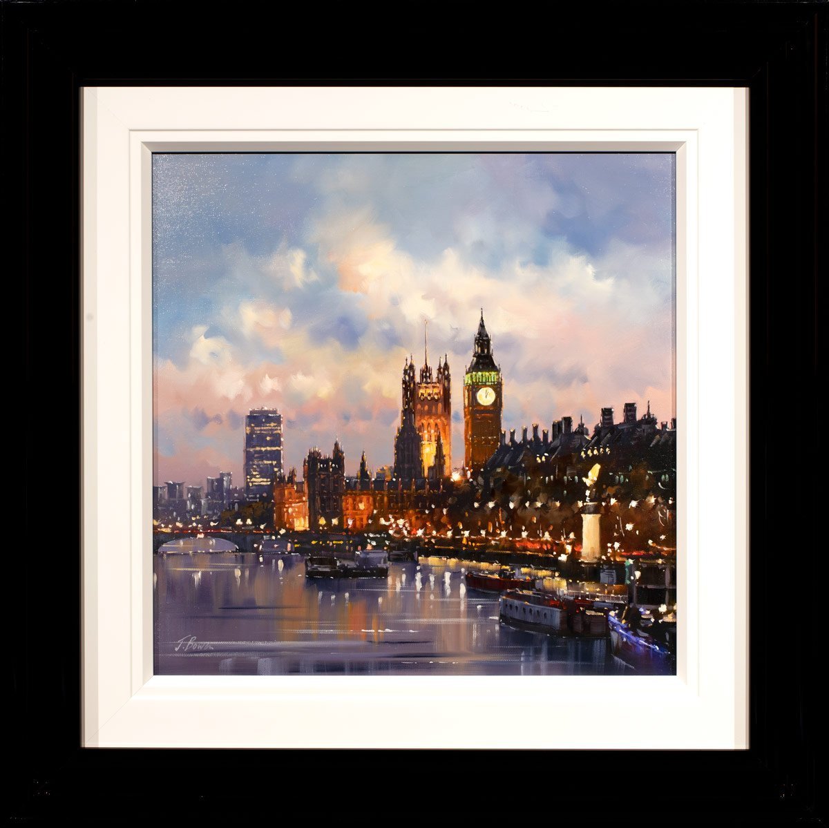 Parliament View - Original Joe Bowen Framed