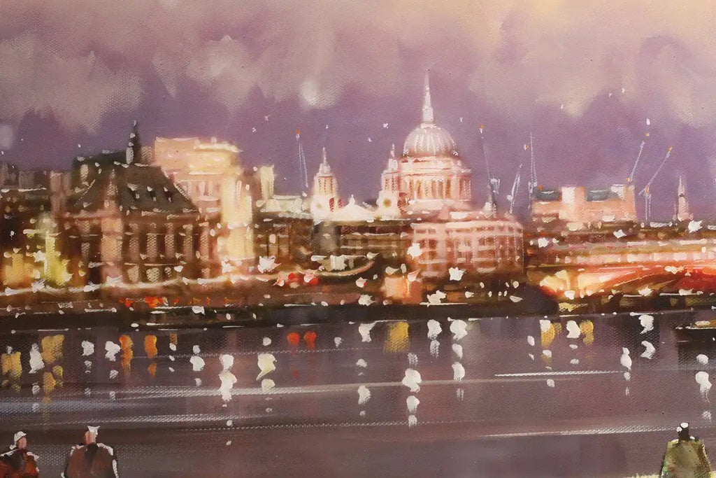 St Paul's At Dusk - SOLD by artist Joe Bowen - Wyecliffe Galleries