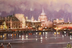 St Paul's At Dusk - SOLD by artist Joe Bowen - Wyecliffe Galleries